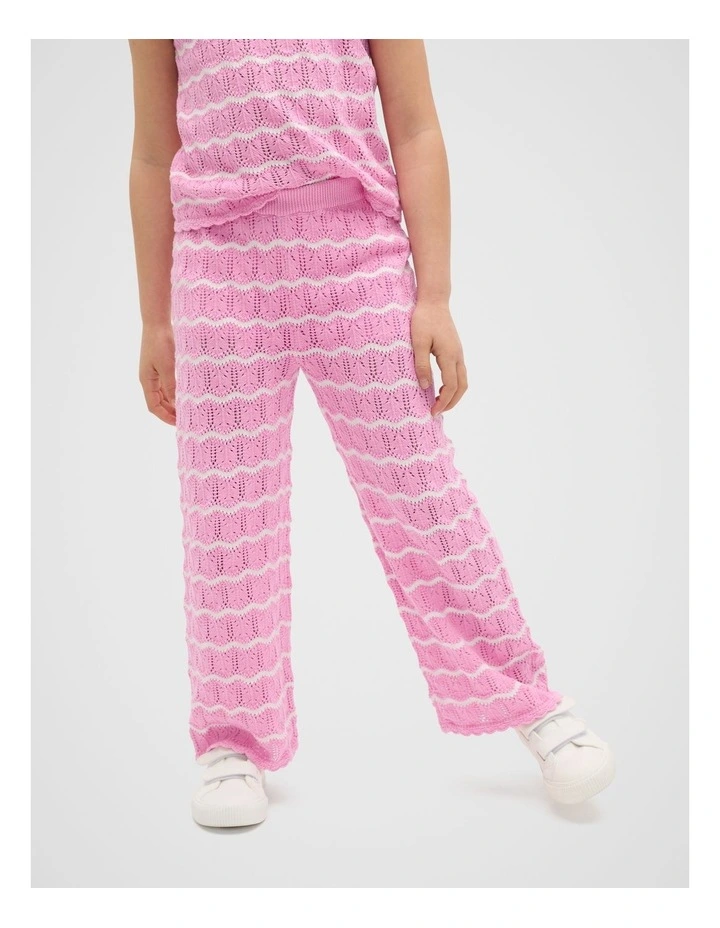 Crochet Pant in Candy Pink image 1