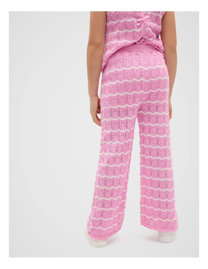Crochet Pant in Candy Pink image 2