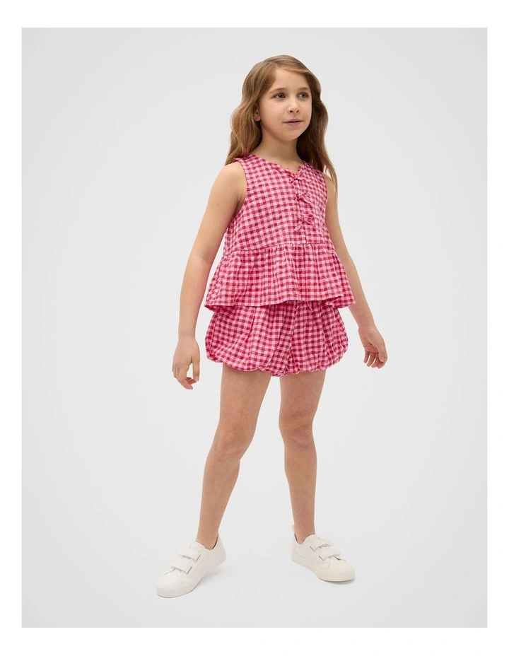 Gingham Top in Pink image 3