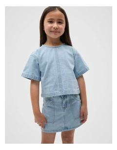 Denim Top in Light Wash