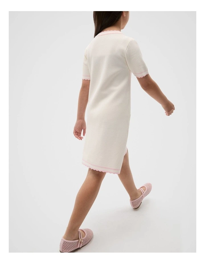 Crepe Knit Dress in Classic Cream image 2
