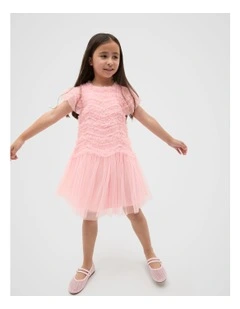 Tulle Ruffle Dress in Cupcake