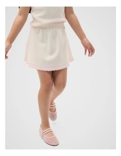 Crepe Knit Skirt in Classic Cream