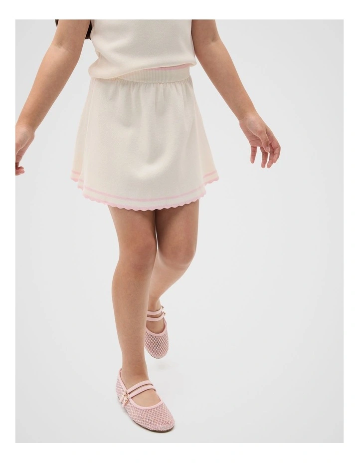 Crepe Knit Skirt in Classic Cream image 1