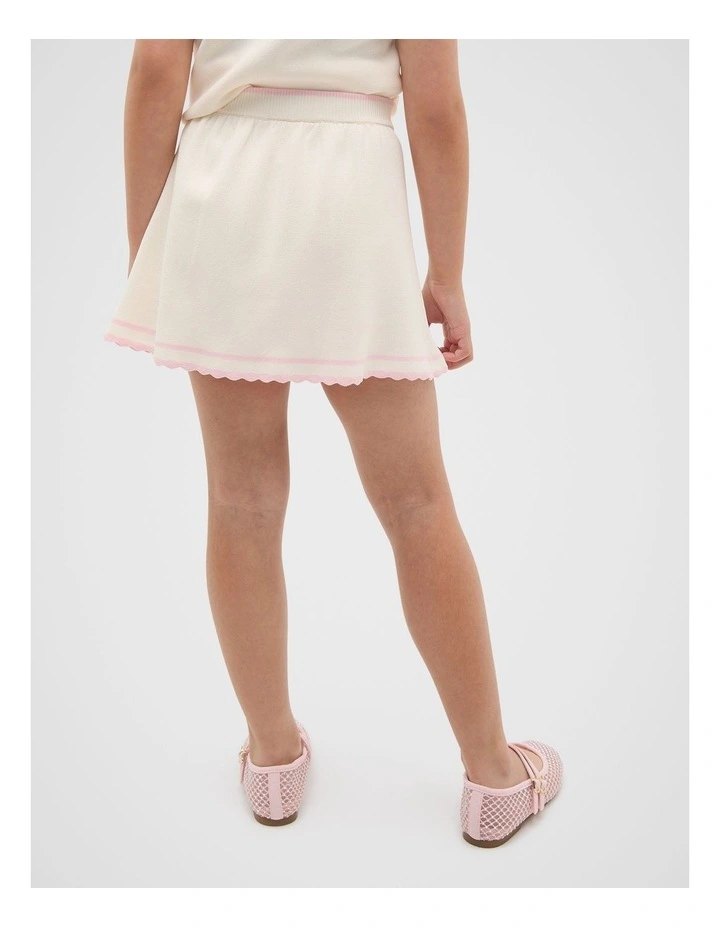 Crepe Knit Skirt in Classic Cream image 2
