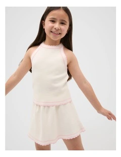 Crepe Knit Top in Classic Cream