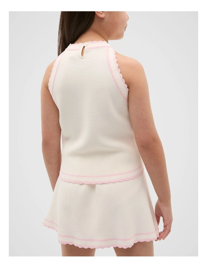 Crepe Knit Top in Classic Cream image 2