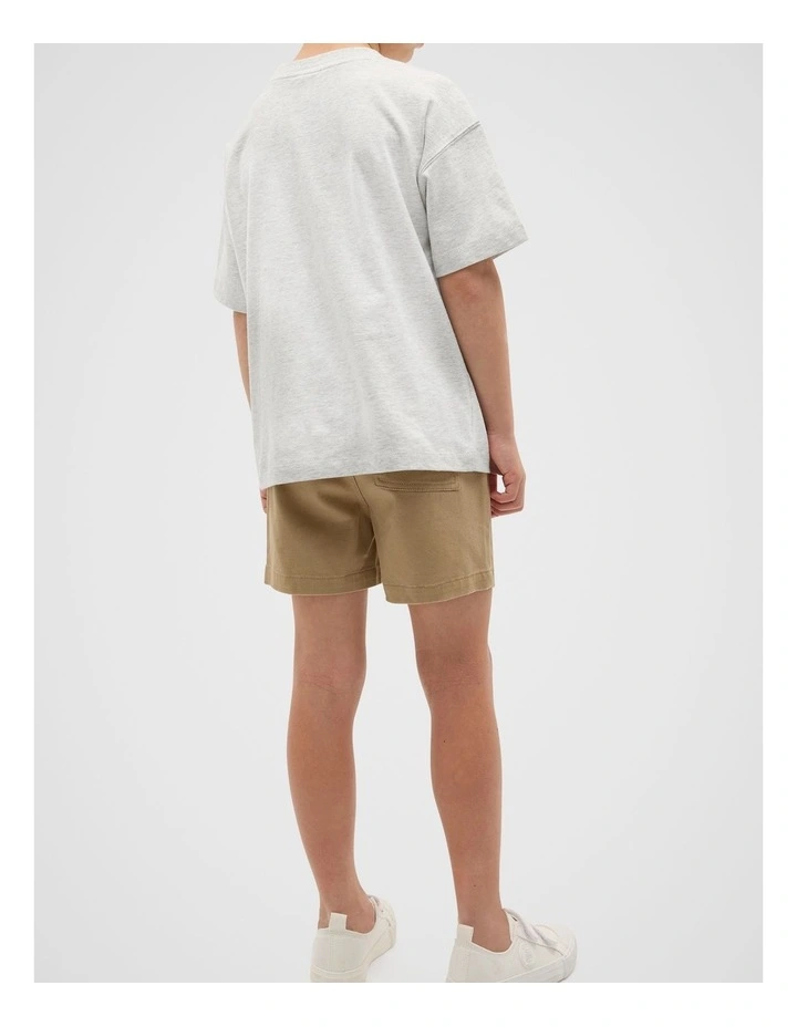 Core Oversized Logo Tee in Light Grey Marle image 2