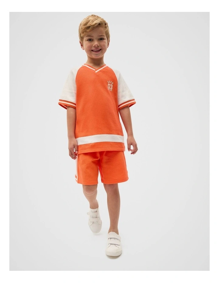 Raglan Sporty Tee in Cayenne image 3