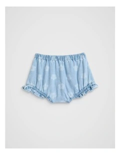 Floral Denim Bloomer in Blue