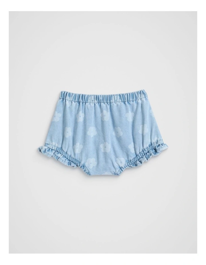 Floral Denim Bloomer in Blue image 1
