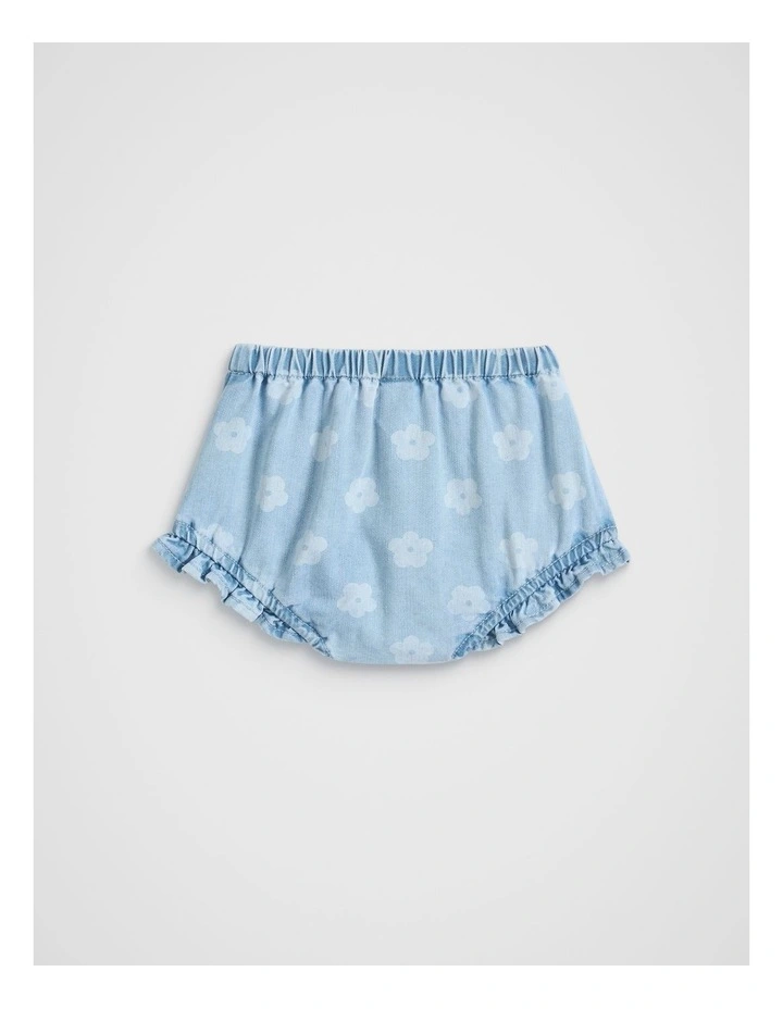 Floral Denim Bloomer in Blue image 2