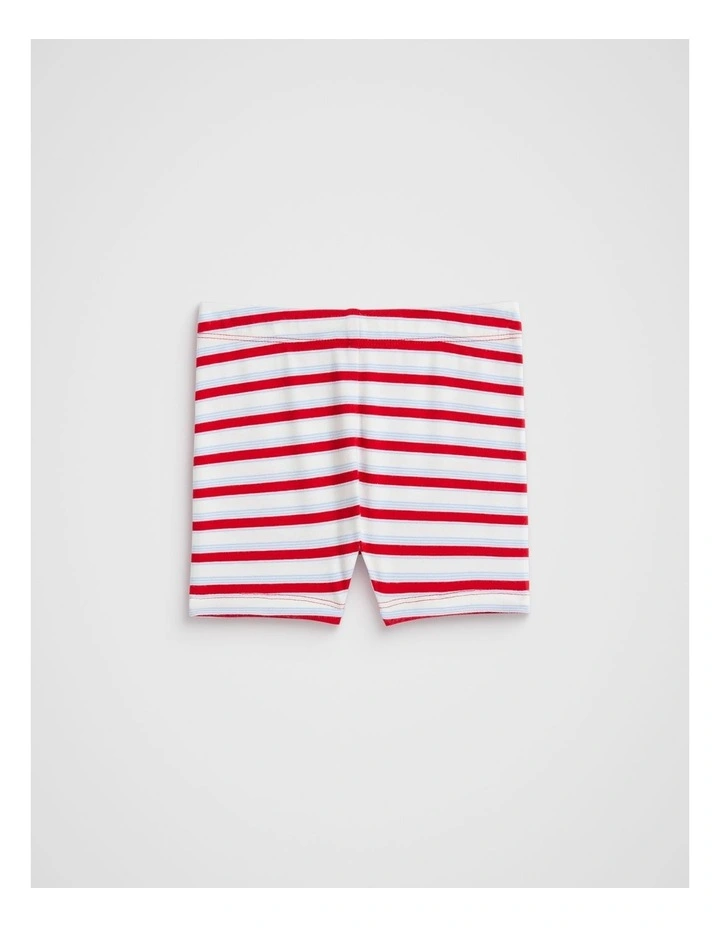 Stripe Bike Short in Chilli Stripe image 1
