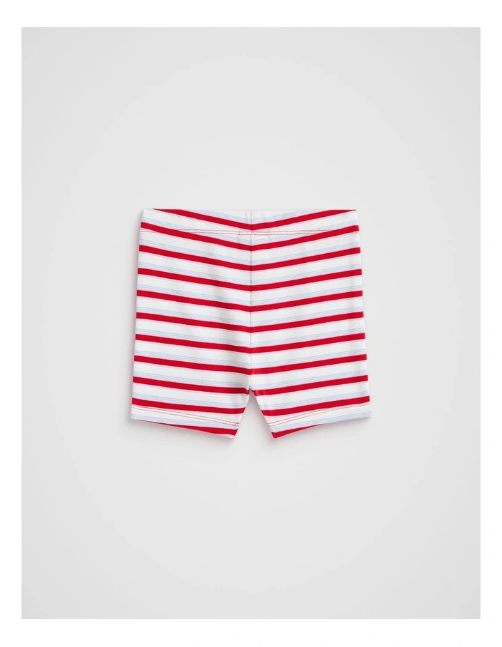 Stripe Bike Short in Chilli Stripe image 2