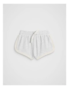 Waffle Logo Short in Light Grey Marle