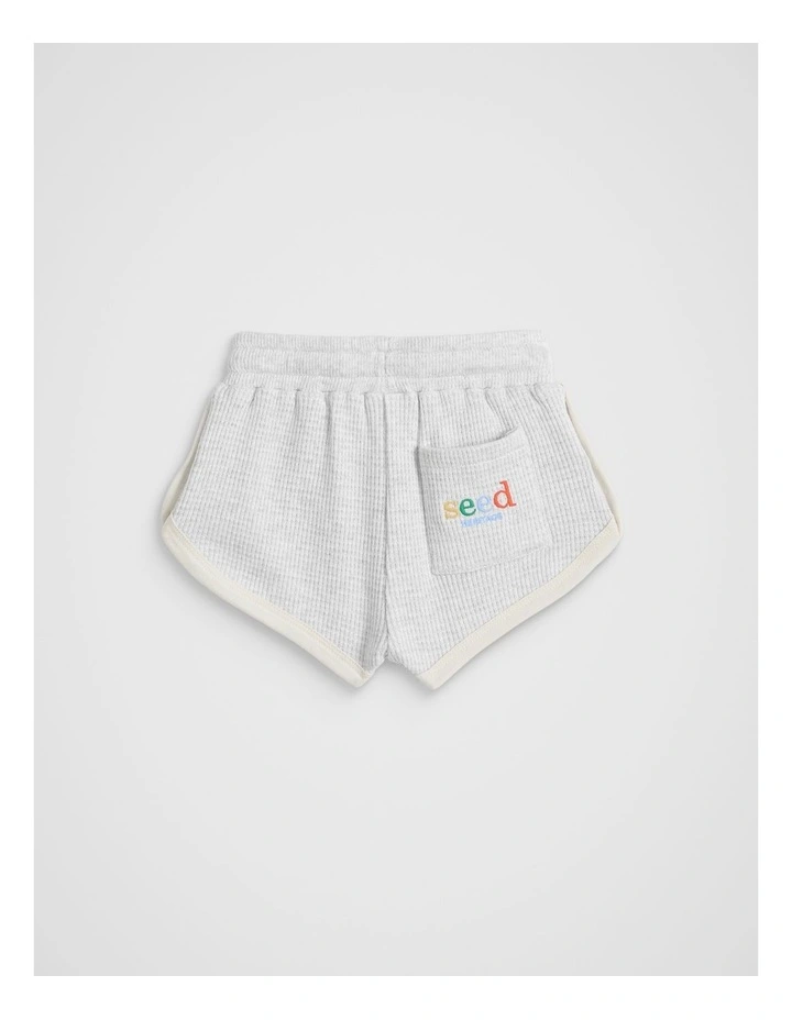 Waffle Logo Short in Light Grey Marle image 2