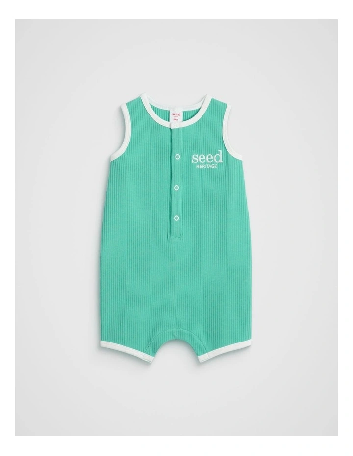 Logo Jumpsuit in Jade Green image 1