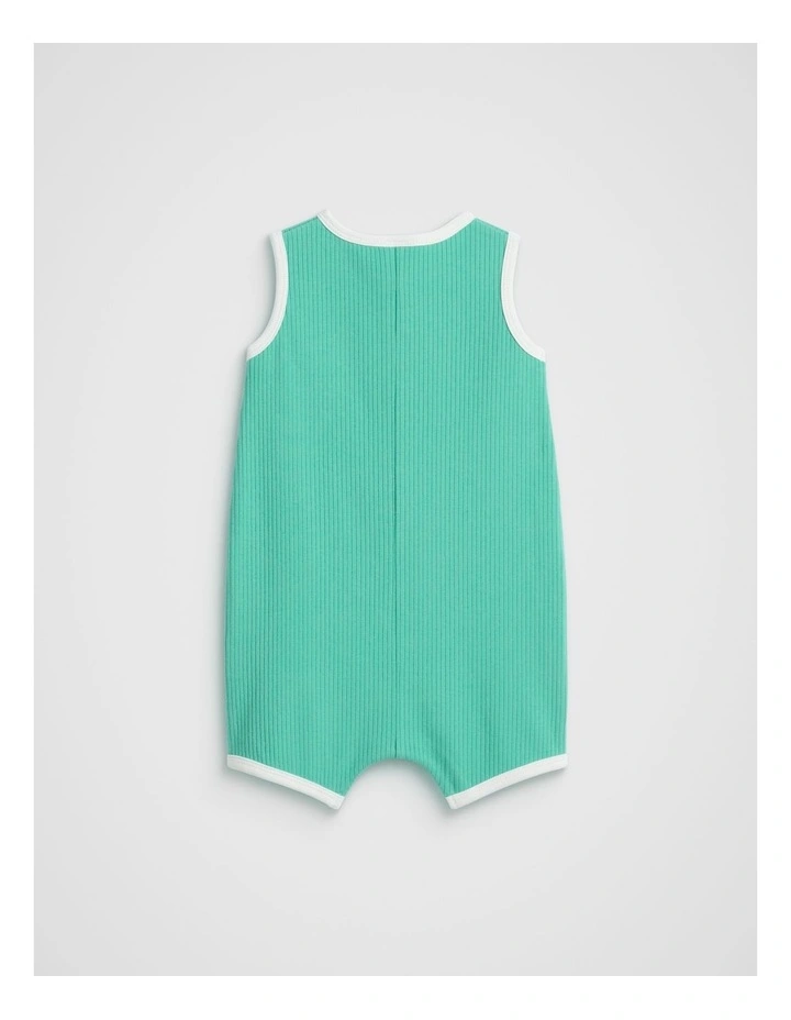 Logo Jumpsuit in Jade Green image 2