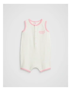 Logo Jumpsuit in Classic Cream
