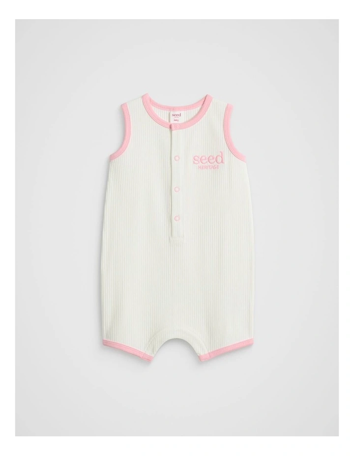 Logo Jumpsuit in Classic Cream image 1