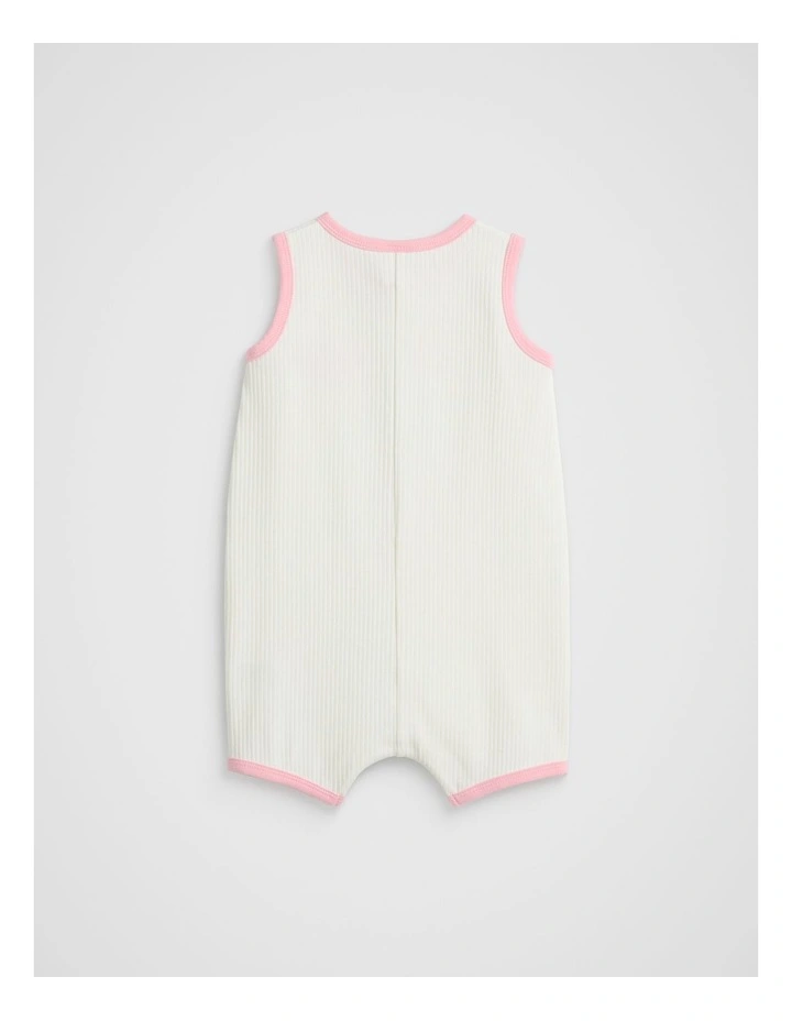 Logo Jumpsuit in Classic Cream image 2