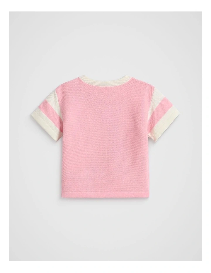 Logo Knit Tee in Bubblegum image 2
