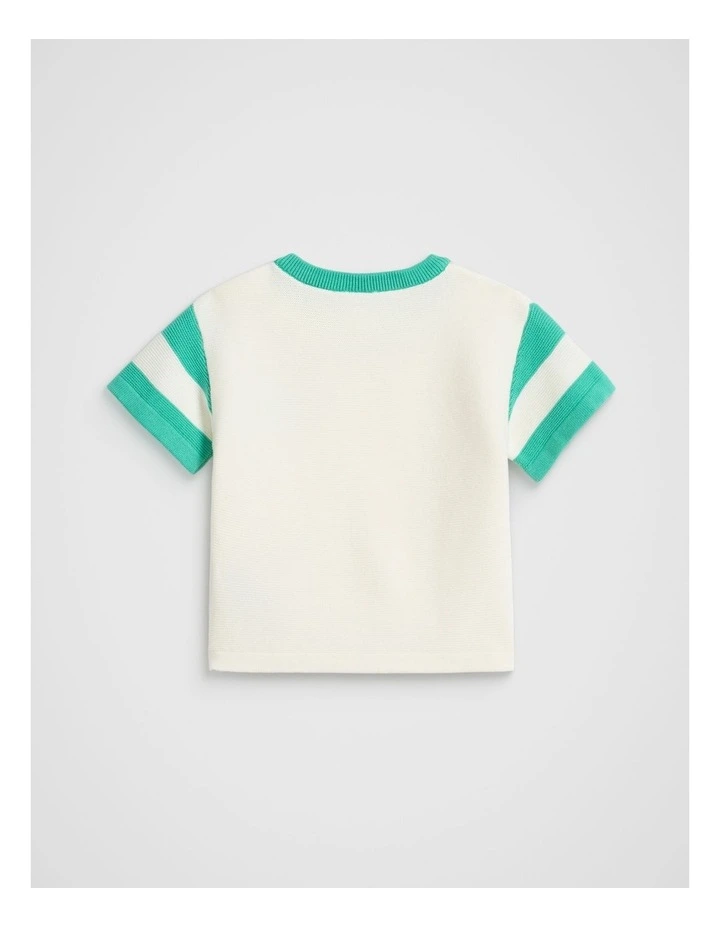 Logo Knit Tee in Classic Cream image 2