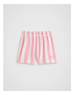 Stripe Logo Short in Bubblegum