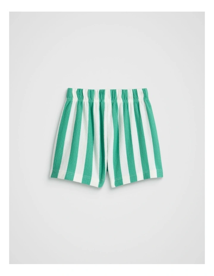 Stripe Logo Short in Jade Green image 2