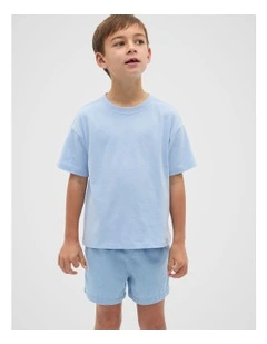 Oversized Tee in Luna Blue