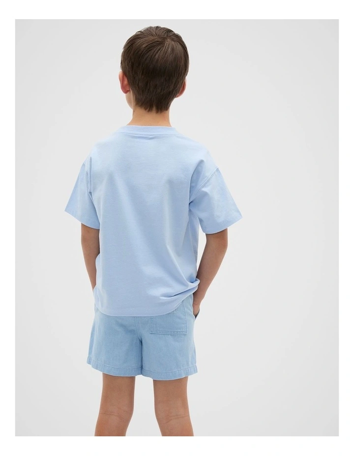 Oversized Tee in Luna Blue image 2