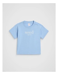 Core Logo Tee in Luna Blue