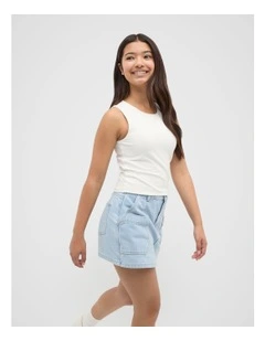 Scoop Neck Tank in Canvas