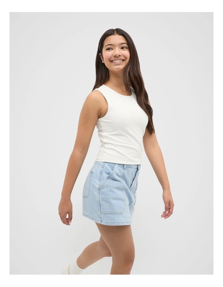 Scoop Neck Tank in Canvas image 1