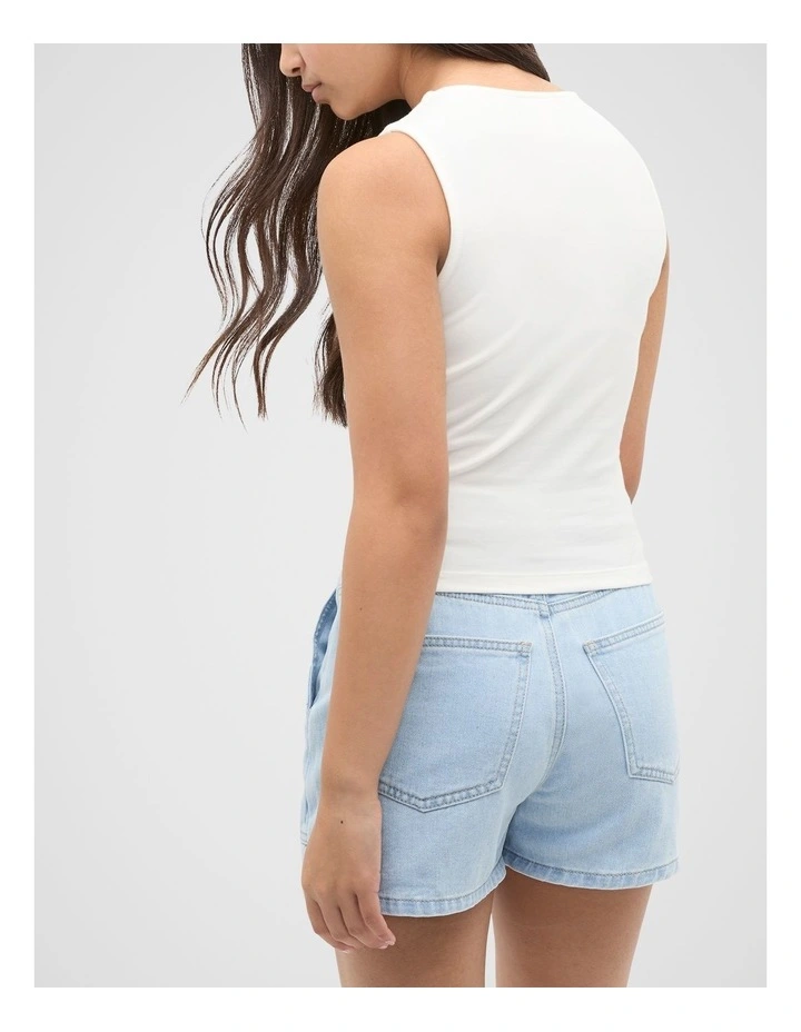 Scoop Neck Tank in Canvas image 2
