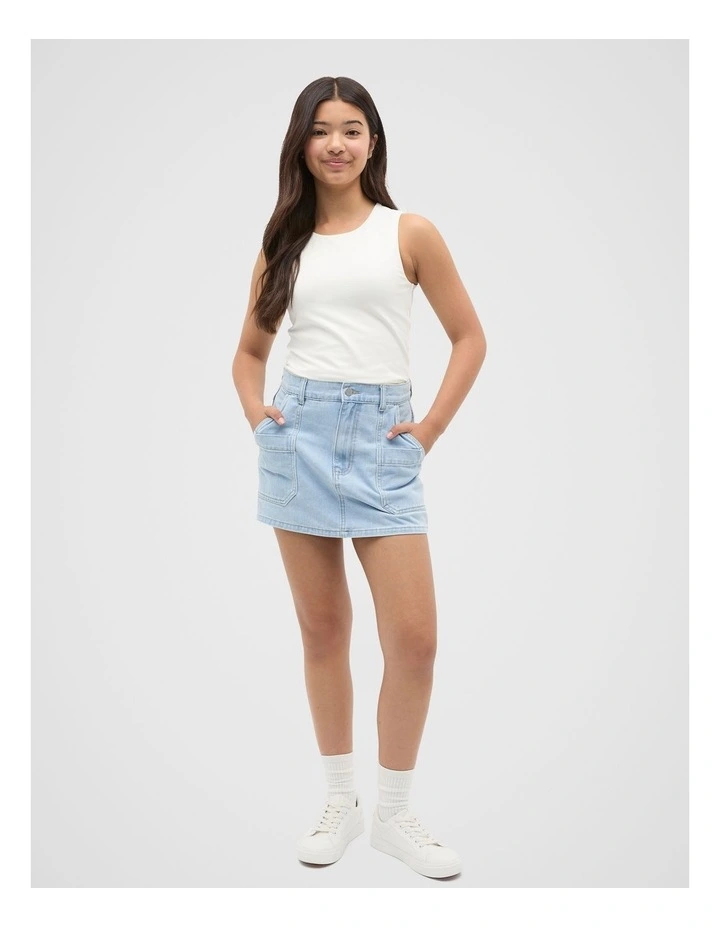 Scoop Neck Tank in Canvas image 3