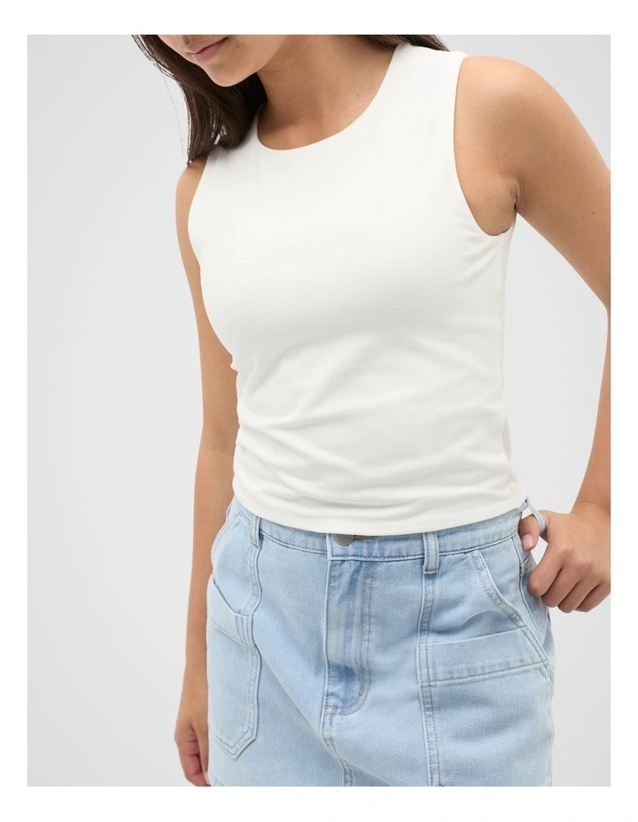 Scoop Neck Tank in Canvas image 4