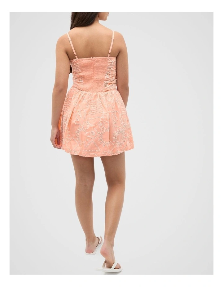 Embroidered Dress in Peach image 2