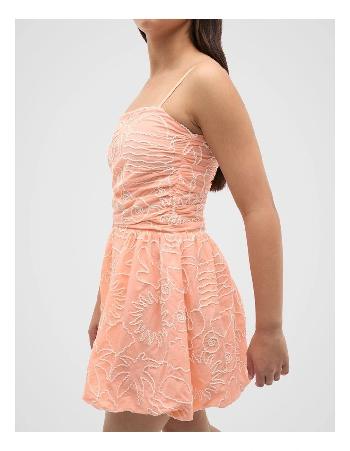 Embroidered Dress in Peach image 3