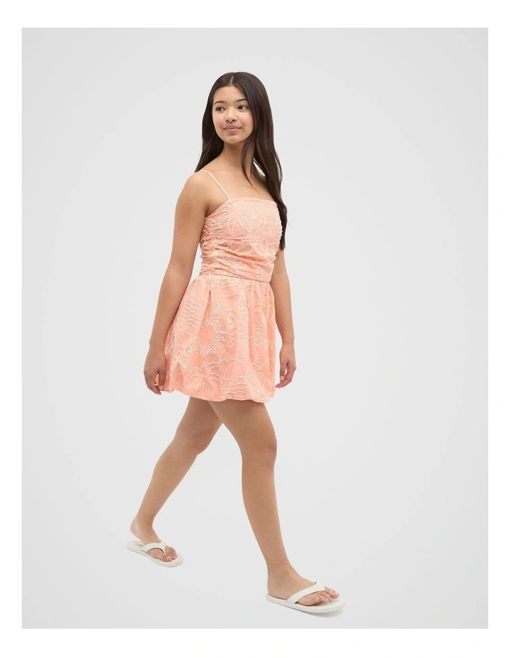 Embroidered Dress in Peach image 4