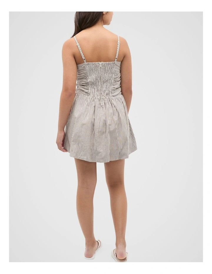 Stripe Bubble Dress in Mushroom image 2