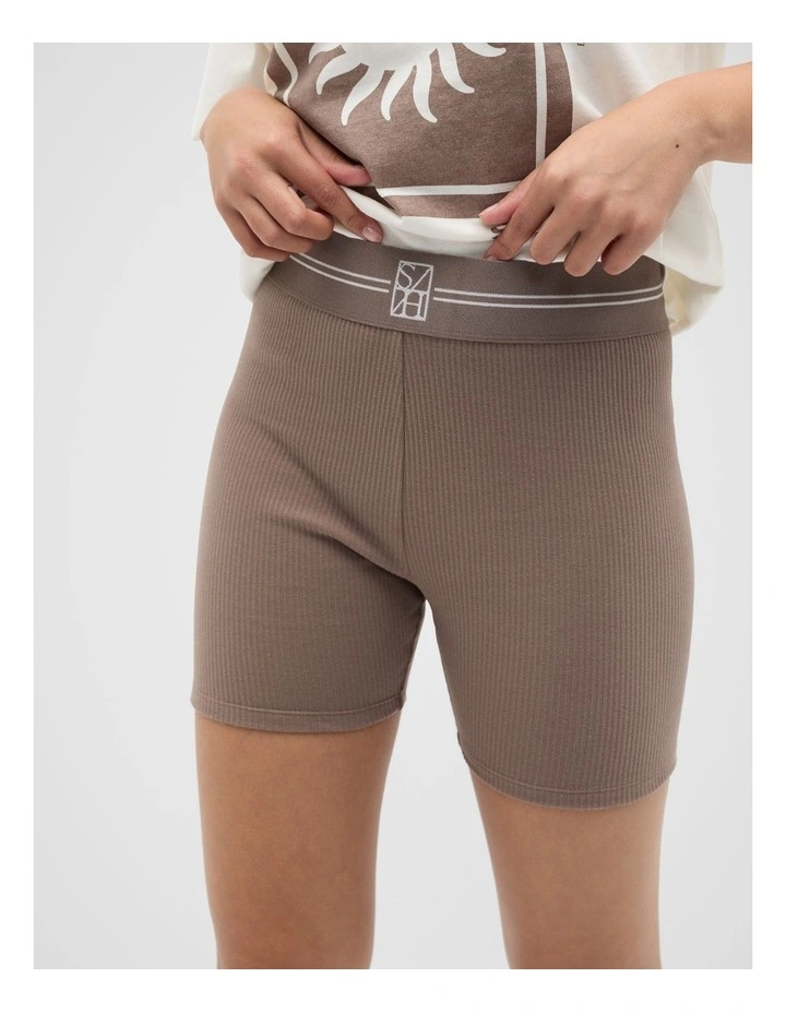 Core Logo Bike Short in Mushroom image 4