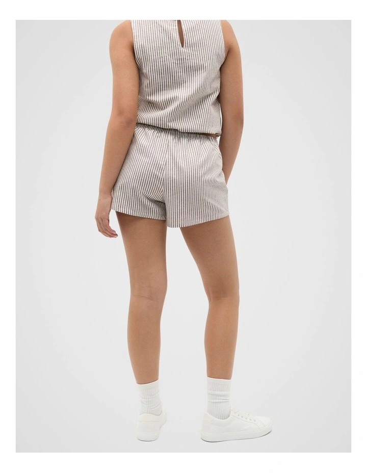Stripe Shorts in Mushroom image 2
