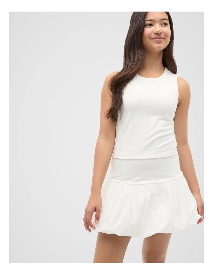 Spliced Bubble Skort in Canvas image 3
