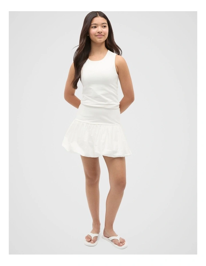 Spliced Bubble Skort in Canvas image 4