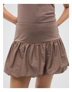 Spliced Bubble Skort in Mushroom