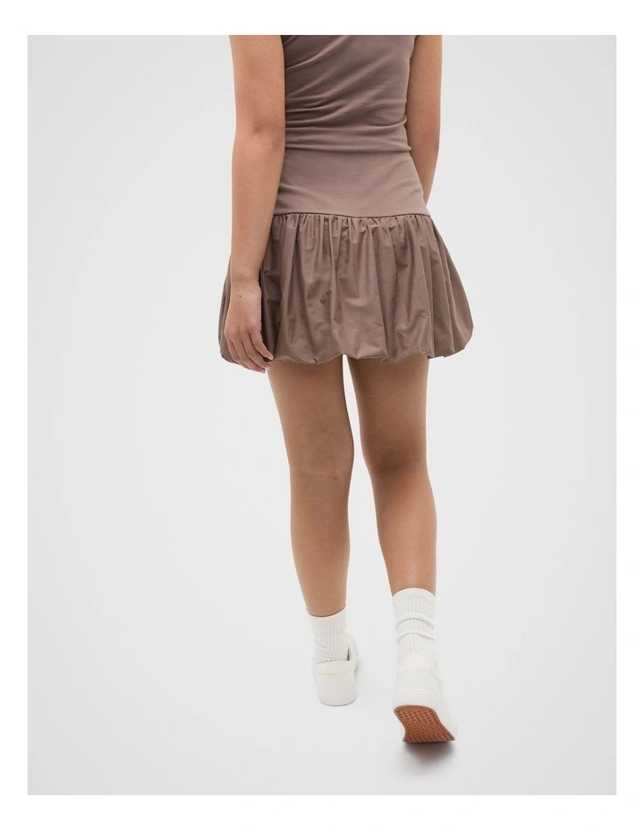 Spliced Bubble Skort in Mushroom image 2
