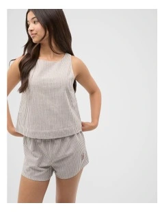Stripe Top in Mushroom