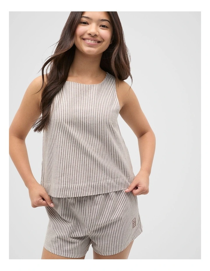 Stripe Top in Mushroom image 3