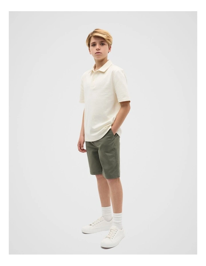 Tee Polo in Vintage Cream image 4